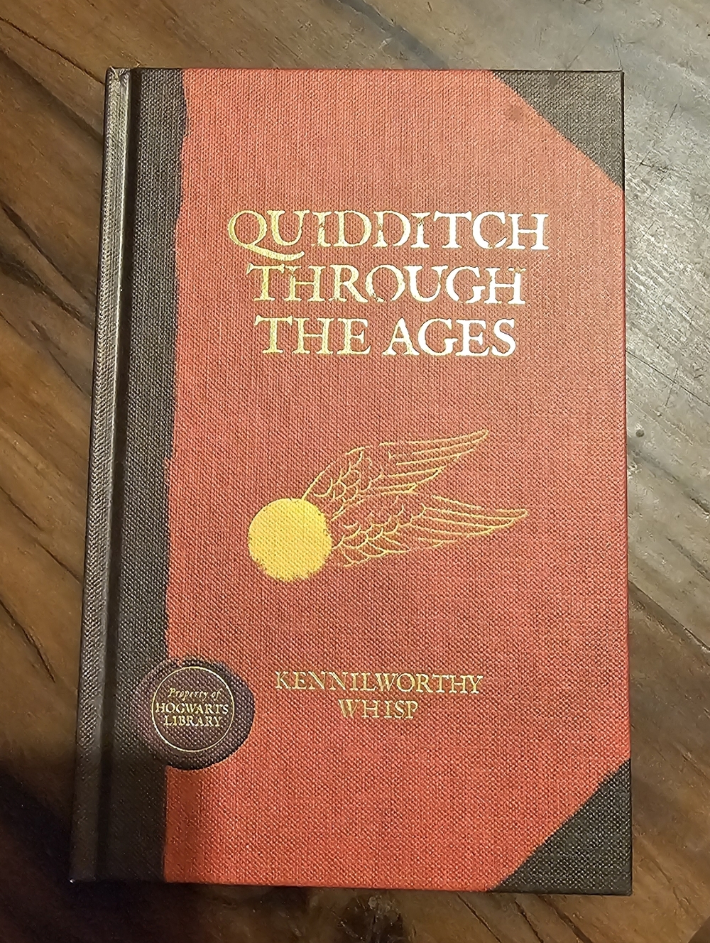 Hogwarts Library Red Box with Gold Crest. Has 3 Books With It. - Picture 3 of 5